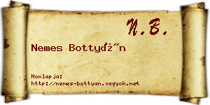 Nemes Bottyán névjegykártya